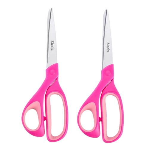 Zicolu Left Handed Scissors Set of 2 Pack, 8.5