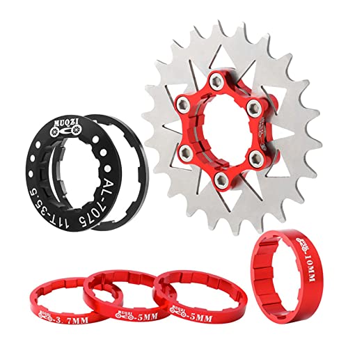 Cassette de velocidad simple con convertidor y espaciador de acero ligero para bujes de ciclismo