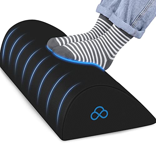 Image of StepLively Foot Rest Ergonomic Pillow for Under Desk at Work, Anti-Fatigue Footrest Support Pillow for Fatigue & Pain Relief, Comfortable for Office Chair, Car Seat & Gaming Chair - Black, Large