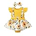 95sCloud-1 Babykleidung Neugeborene Mädchen Sommer Kleidung ein Stück Kurzarm Rüsche Sonnenblume Strampler Romper Jumpsuit T-Shirt Kurzarm Top + Bowknot Stirnband Set Set Kleidungset 3-18 Months