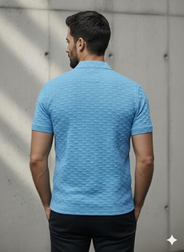 Image of Preneum Men's Poly Cotton Rich Solid Polo Tshirt | Collar Tshirts | Half Sleeves | Plain-Regular Fit (Available in Plus Sizes)