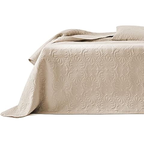 JEMIDI Colcha Acolchada Beige 240x220cm Cover