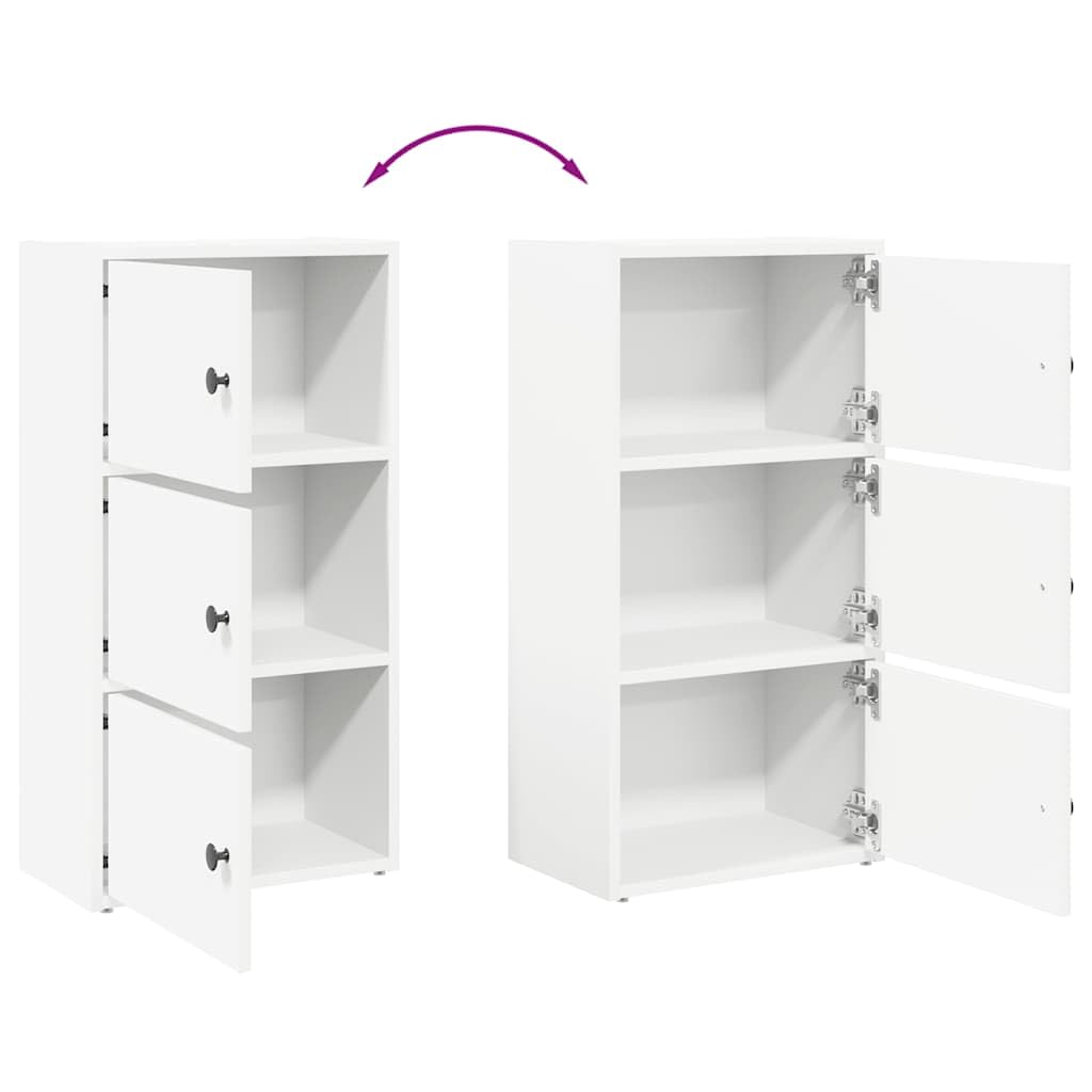 vidaXL Estantería de Madera de ingeniería Blanca 40x24x77 cm, estantería para Libros, estantería para Libros, Estante de Almacenamiento