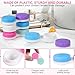 KISEER 12 Pack Colorful Contact Lens Case Bulk Box Holder Container Soak Storage Kit, 6 Color LId