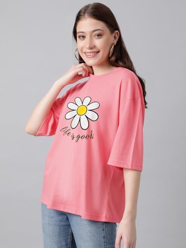 Image of KOTTY Women's Slit-Side Long T-Shirt - Loose Casual Wear with Side Slits