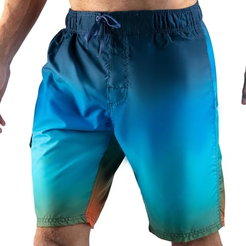 Image of Kanu Surf Men's Big Viper Extended Size Stripe Swim Trunk