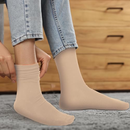 Image of 4 Pairs Silk Liner Socks Ultra-lightweight Hiking Liners Calf Sweat Absorption Socks for Adult