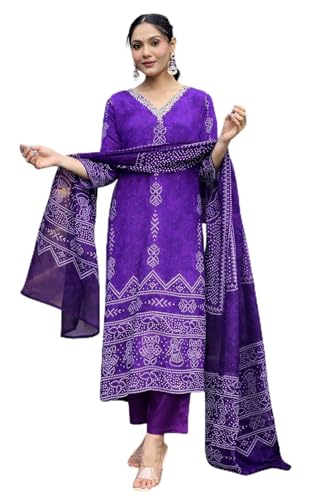 Image of MITZO Kurta Sets for Woman || Kurta Sets for Women Cotton || Women Kurta Sets with Dupatta Cotton || Kurti Pant Set with Dupatta