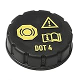 Yiklwwy 5Q0611349B Brake Fluid Reservoir Bottle Tank Cap Cover Compatible with VW Golf Jetta Tiguan Audi A3 A4 A5 A6 A7 Q3 Q5 TT RS5