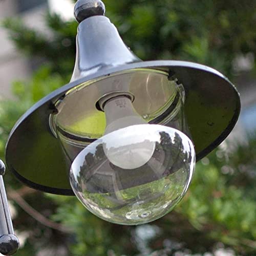 Lanterne sur poteau en verre rétro pour illuminer et sécuriser une cour de villa ou une allée