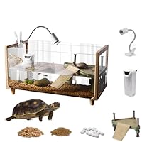 【月猫屋】ガラスケース　リクガメ　水槽60×約30(奥行)×約35 Amazon | JOGIO亀 水槽 大きい タートルタンク カメ用水槽 カメ