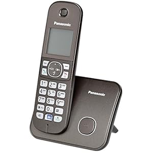 Panasonic KX-TG6811GA DECT draadloze telefoon (stralingsarm, Eco-modus GAP telefoon, zonder antwoordapparaat, vast net, oproepblokkering) mokka Bruin,MokkaBruin