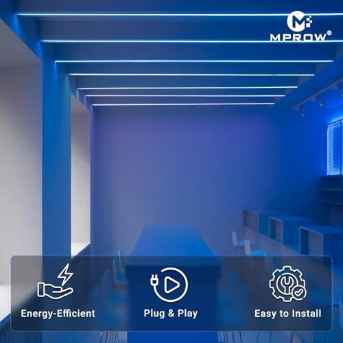 Image of MPROW 10 Meter LED Rope Light | 120 LEDs /Meter Waterproof Strip Light | Cove Light for False Ceiling, Diwali, Balcony & Indoor Decoration (Blue)