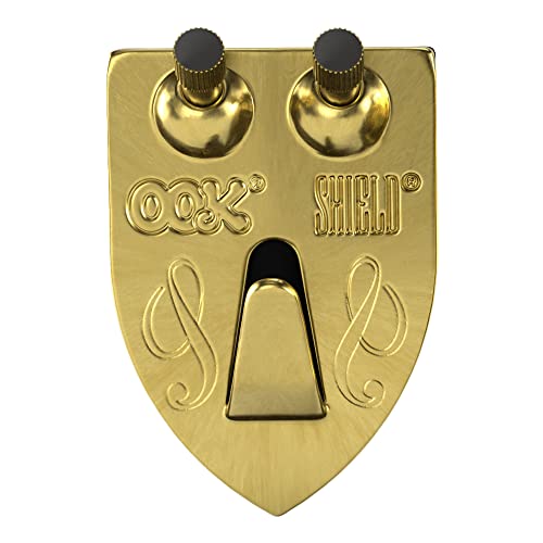 Ook 55005 Picture Hangers, Art Hangers, Shield Design, Brass, Reusable Picture Hooks, 50Lb (2 Set) #TOP23