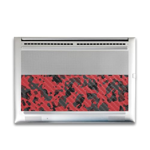 Image of Carbon Fiber Gaming Skin Compatible with HP Envy x360 16 inch (2023) - Red Modern Camo - Premium 3M Vinyl Protective Wrap Decal Cover - Easy to Apply | Crafted in The USA by MightySkins