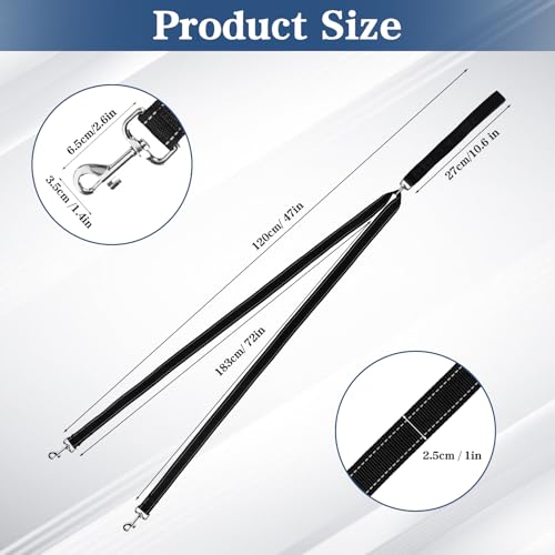 Anti-Zieh Hundeleine, Keine Verwicklung Verstellbar Hundeleine, Dog Reflektierend Leine für mittelgroße zum Spazierengehen, Führleine Hund mit Gepolsterte Handschlaufen (1,2 Meter)