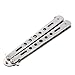 itYukiko Practice Stainless Steel Butterfly Steel Trainer Dull Knife Tool with Sheath