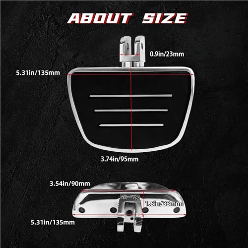 Repose-pieds Harley Softail avant chrome compatible avec modèles 2018-2024 - 4