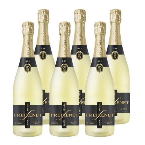 Freixenet Carta Dry (6 x 0,75 l) – Trockener Schaumwein aus Spanien mit Mirabellen-, Zitrus- und Blumennuancen, aus Macabeo und Chardonnay, zu Käse oder Desserts