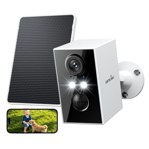 wansview Solar Security Camera Outdoor Wireless 2K Outdoor Camera Battery Operated CCTV Cameras House Security PIR Detection Colour Night Vision TF Card & Cloud Storage IP65