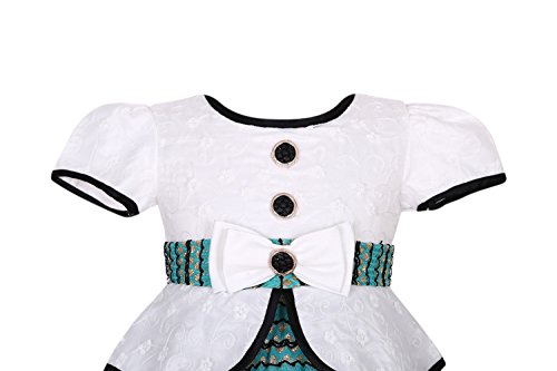 Richie House Girl's Fake Suit Princess Dress with Buttons Size 4Y-8Y RH25623