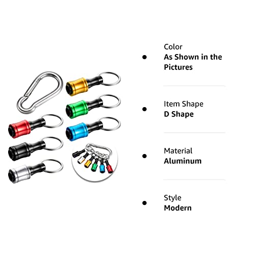 6 Pieces 1/4 Inch Keychain Bit Holder Screwdriver Hex Holder Magnetic Drill Bit Holder Hex Shank Keychain Extension Socket Adapter Drill Bit For Most Electric, Hand Held Portable #TOP7