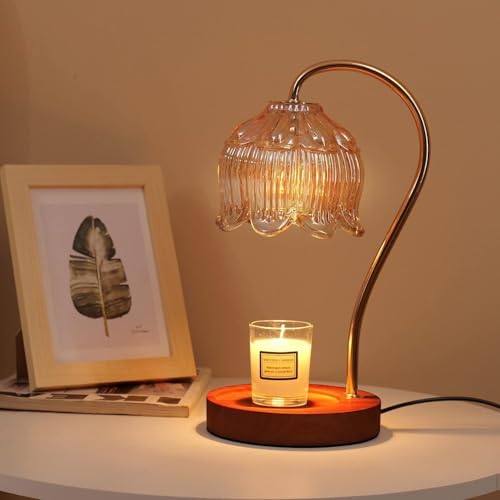 Candle Warmer Lamp with Dimmer - Electric Candle Lamp with Timer for Jar Candles Scented Candles with 2 Bulb