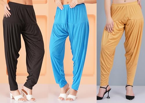 Image of Buy That Trendz Patiala Salwar for Women Relaxed Fit Viscose Patiyala Salwar Harem Bottom Pants