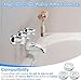 Dreyoo 4 Pack Faucet Index Buttons, Compatible with Gerber 94-445 94-446 94-447 Faucet Handles Button, Bathroom Sink Knobs Hot, Cold, Diverter Index Buttons, Acrylic, Clear