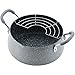 HMBB Głębokość Fryer Pot, 11 '' Tempura Fryer PAN Niekonkurenta Frytkownica Pitna Pieniądze Pieniądze Wielofunkcyjne Non Stick Potwith Drena Drenaver, do kuchenki indukcyjnej kuchenki gazowej (szary)