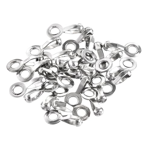 uxcell Ball Chain Connector, 2mm 2.4mm Pull Loop Crimp Link Stainless Steel Connection, Pack of 15