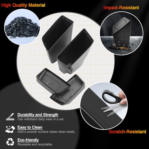 Image of for Corolla Cross Trash Can for 2022-2025 Toyota Corolla Cross Small Car Trash Bin for Side Front Door Mini Trash Garbage Bin w /Lid for Toyota Accessories (Corolla Cross Left & Right Side)