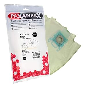 Paxanpax VB827 Compatible SMS Bags & Filter Kit Bosch Siemens VZ41FGALL, VZ51FGALL 'G All Plus' Type Power (Pack of 5+1)