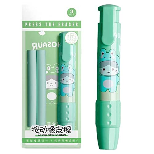 AIXING Gomme rétractable Mignon, Papeterie créative au Crayon Mignon, Gomme rétractable Kids Eraser Stick Eraser Click Eraser Diverses Fournitures de Correction de Couleur Cover