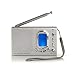 Produktbild NEDIS World Receiver Radio World Radio Receiver FM/AM/SW, Portable Radio Alarm and Clock with Headphones Output and LED Display, Battery Powered, 1.5 W, Grey Grey, Silber, RDWR1000GY