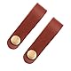 LJFEA 2 pcs Gitarrenhals Gurt, Premium Leder Gitarrengurt mit Knopf Gitarren Hals Gurt Geeignet für Akustik-, Elektro-, Bass- und Ukulele-Gurte