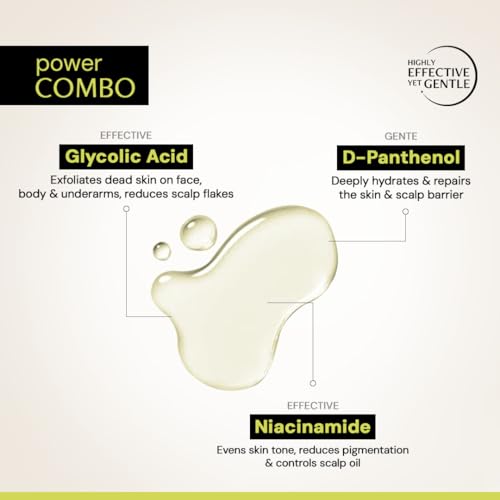 Image of Deconstruct Exfoliating 7% Glycolic Acid Toner with 3% Niacinamide, Multi-Functional Non-Irritating Exfoliating Toner For Face,Body,Underarms & Scalp, For Glowing & Even Skin Tone,For Men & Women,120ml