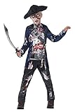 Incluye Disfraz de pirata podrido deluxe, con parte de arriba, pantalón y sombrero, impr