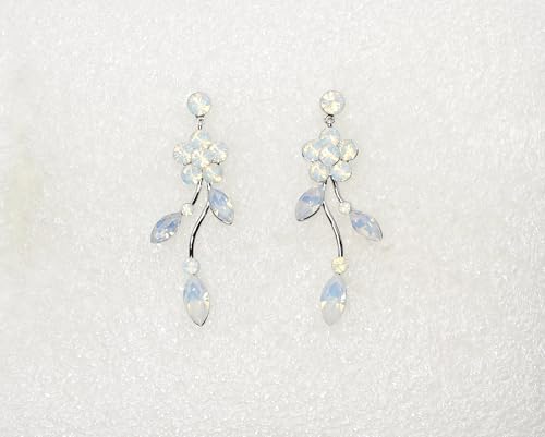 Image of Faship Gorgeous Rhinestone Crystal Floral Necklace Earrings Set