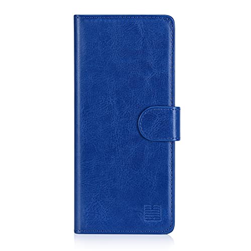 32nd Étui Portefeuille en Cuir PU Flip Coque pour Sony Xperia 5 (2019), Housse avec Fentes CB et Fermeture Magnétique - Bleu Foncé