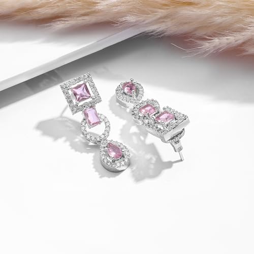 Image of Rubans American Diamond Zirconia Necklace Set Stylish Jewellery Gift for Women & Girls