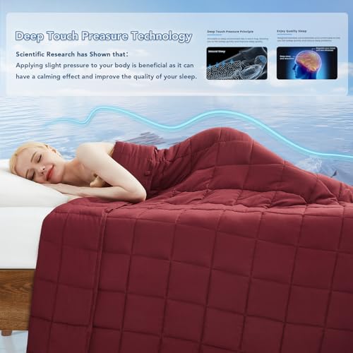 Topcee Weighted Blanket (20lbs 80"x87" King Size) Soft Cooling Heavy Blanket Sleeping, Apply to 190-210 lbs Body, Thick Breathable Blanket with Glass Bead, Easy Care