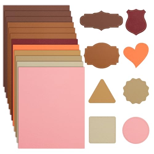 VMYTH 12Pcs Self-Adhesive Leather Blanks
