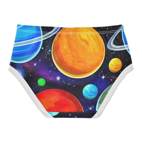Toddlers Underwear Floral 2t Cotton Girl Panties Cute Pattern Briefs Girls Undies Outer Space Planets2