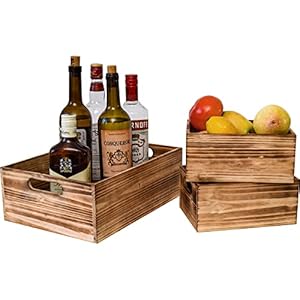 Wooden Crates with Handles for Display,Home Organizer, wooden crate set for Pantry organizer Storage, Closet, Arts & Crafts,decorative box, Wood Rustic Decor Farmhouse Boxes,storage boxset of 3 Brown Wooden Crates with Handles for DisplayHome Organizer wooden crate set for Pantry organizer Storage Closet Arts Craftsdecorative box Wood Rustic Decor Farmhouse Boxesstorage boxset of 3 Brown