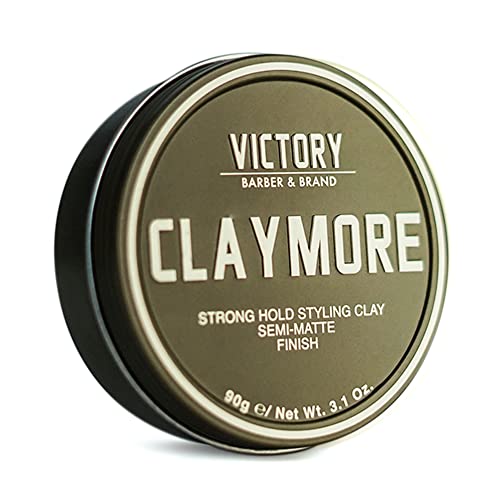 Claymore Menâ€™s Hair Clay by Victory Barber & Brand | Menâ€™s Hair Products Made in the USA | Strong Hold Clay with a Matte Clay Finish | Clay Pomade Matte Clay Hair Product for the Rough and the Ready