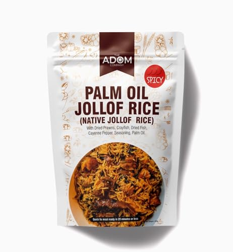 THE ADOM COMPANY - Authentic Native Jollof Rice Mix, Ready-to-Cook, Richly Spiced, All-Natural, No Preservatives, 20-Min Meal, Perfect for Family & Parties, 430g (Mild)