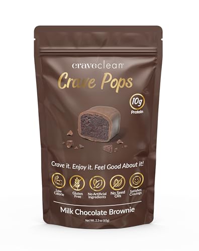 Milk Chocolate Brownie Pops (5 Brownies) Gluten-Free, High Protein (10g),