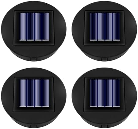 Solar Ersatzdeckel 7cm - 4 Stück IP44 Solarmodule Mit 600mAh Für Gartenleuchten