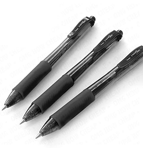 Pentel EnerGel X BL107 Bolígrafos 0.7mm Negro Pack 6 miniatura 1